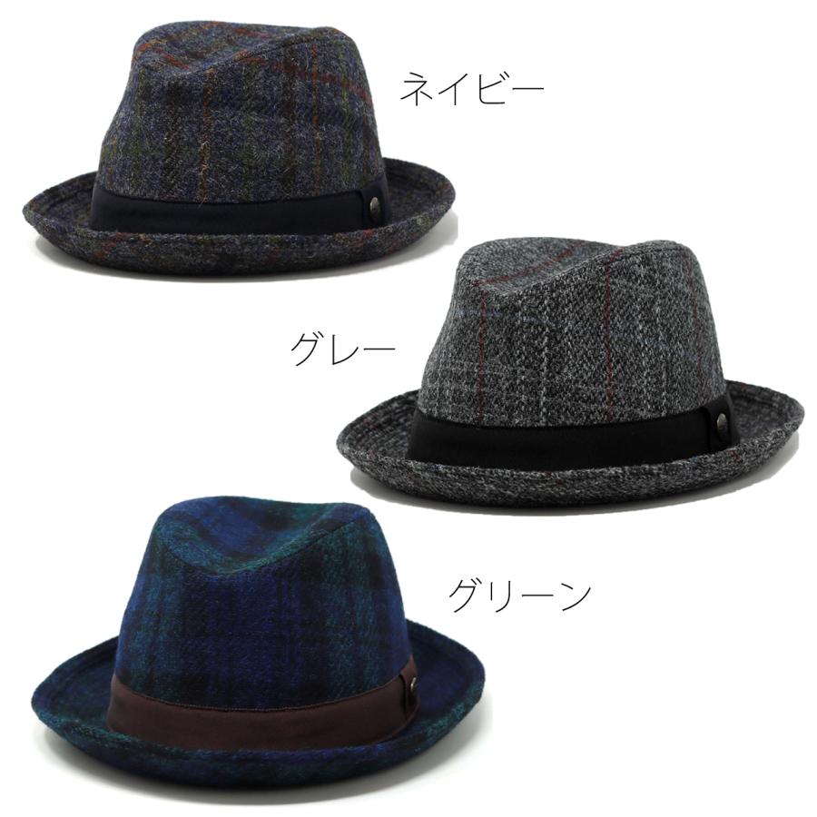 STETSON（ステットソン） ハット メンズ 秋冬 チェック柄 ツイード