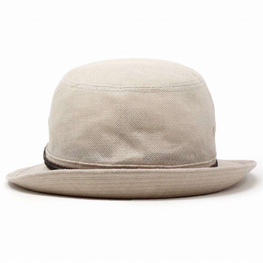 メンズ 帽子 大きいサイズ ブランド ステットソン 日本製 アルペンハット サイズ調整可 ハット 先染め リネン STETSON 春夏 ベージュ 父の日｜elehelm-hatstore｜04
