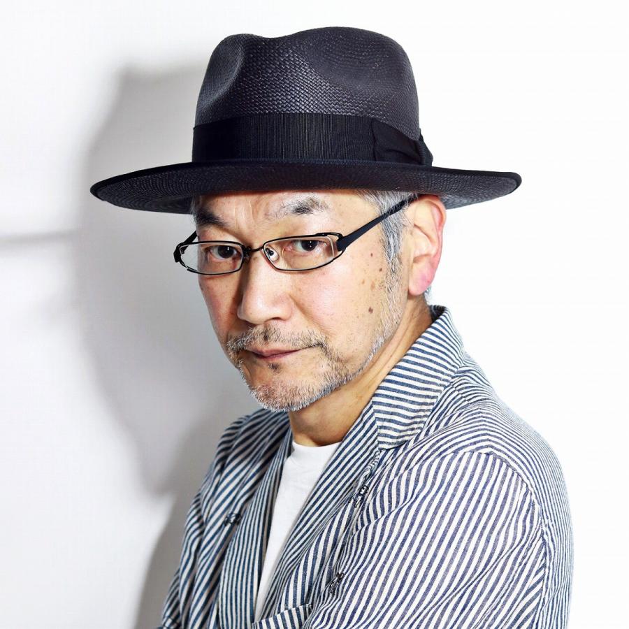 アトラクションズ ベージュ ストローパナマ　ハット 黒リボン アトラクションズ ベージュ ストローパナマ ハット 黒リボン 帽子