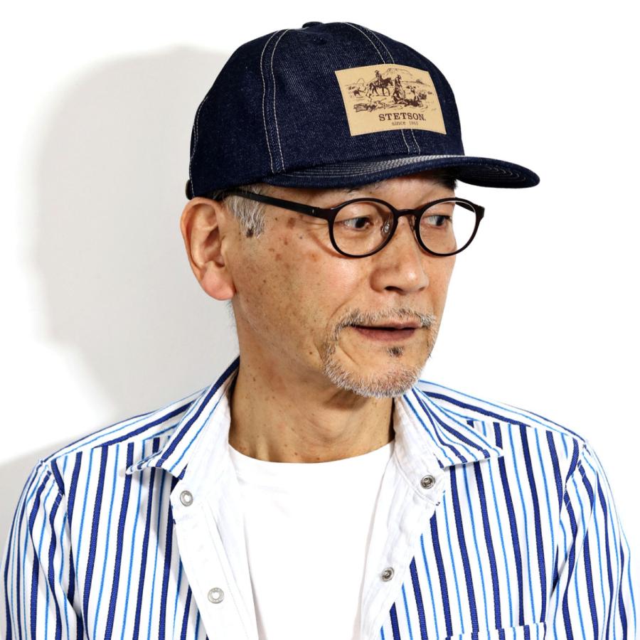 ステットソン デニム レザーパッチ キャップ メンズ Stetson 帽子 春夏 デニムキャップ メンズキャップ 58cm 60cm サイズ調整可 日本製 紺 ネイビー Se5 013 Elehelm帽子通販専門店 通販 Yahoo ショッピング
