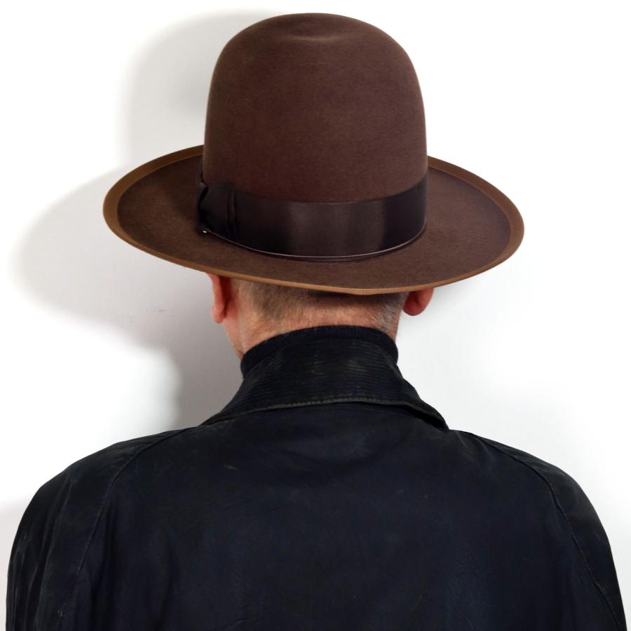 フェルトハット ステットソン CUSTOM V OPENCROWN 復刻 ラビット STETSON ハット ボーラーハット  メンズ 帽子 送料無料 中折れハット 中茶｜elehelm-hatstore｜15