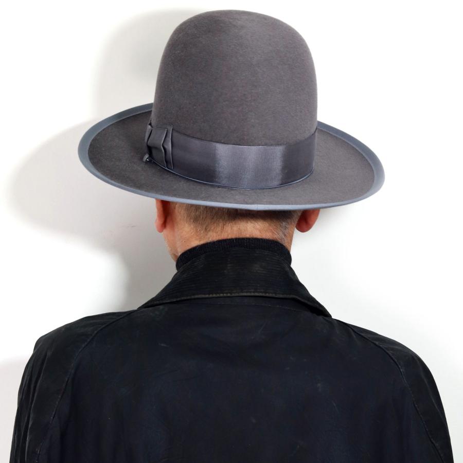 ステットソン フェルトハット ラビット STETSON 中折れハット CUSTOM V OPENCROWN 復刻 ハット ボーラーハット メンズ 帽子 送料無料 グレー｜elehelm-hatstore｜15