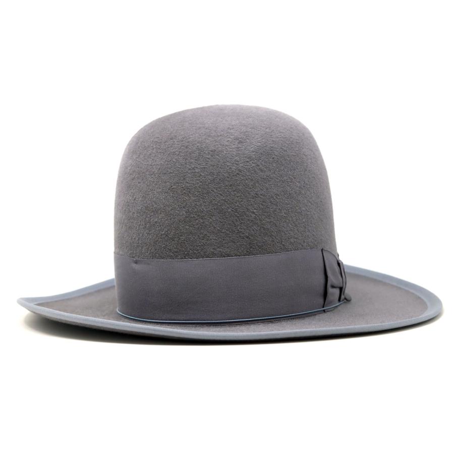 ステットソン フェルトハット ラビット STETSON 中折れハット CUSTOM V OPENCROWN 復刻 ハット ボーラーハット メンズ 帽子 送料無料 グレー｜elehelm-hatstore｜06