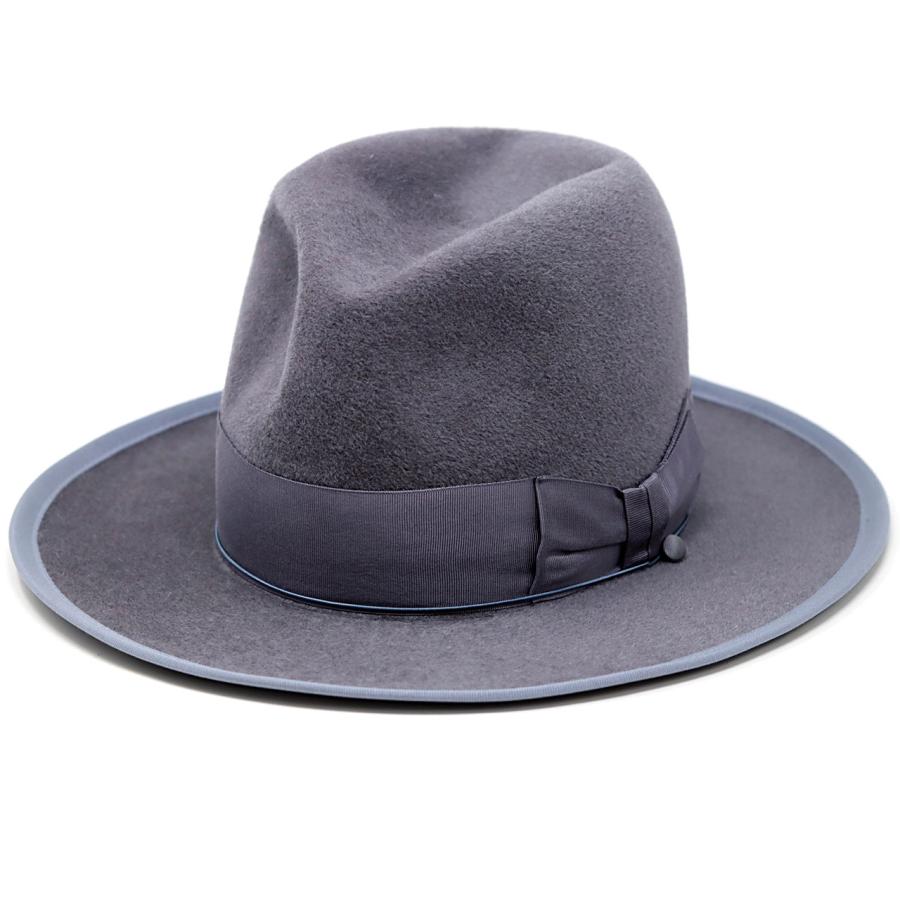 ステットソン フェルトハット ラビット STETSON 中折れハット CUSTOM V OPENCROWN 復刻 ハット ボーラーハット メンズ 帽子 送料無料 グレー｜elehelm-hatstore｜11