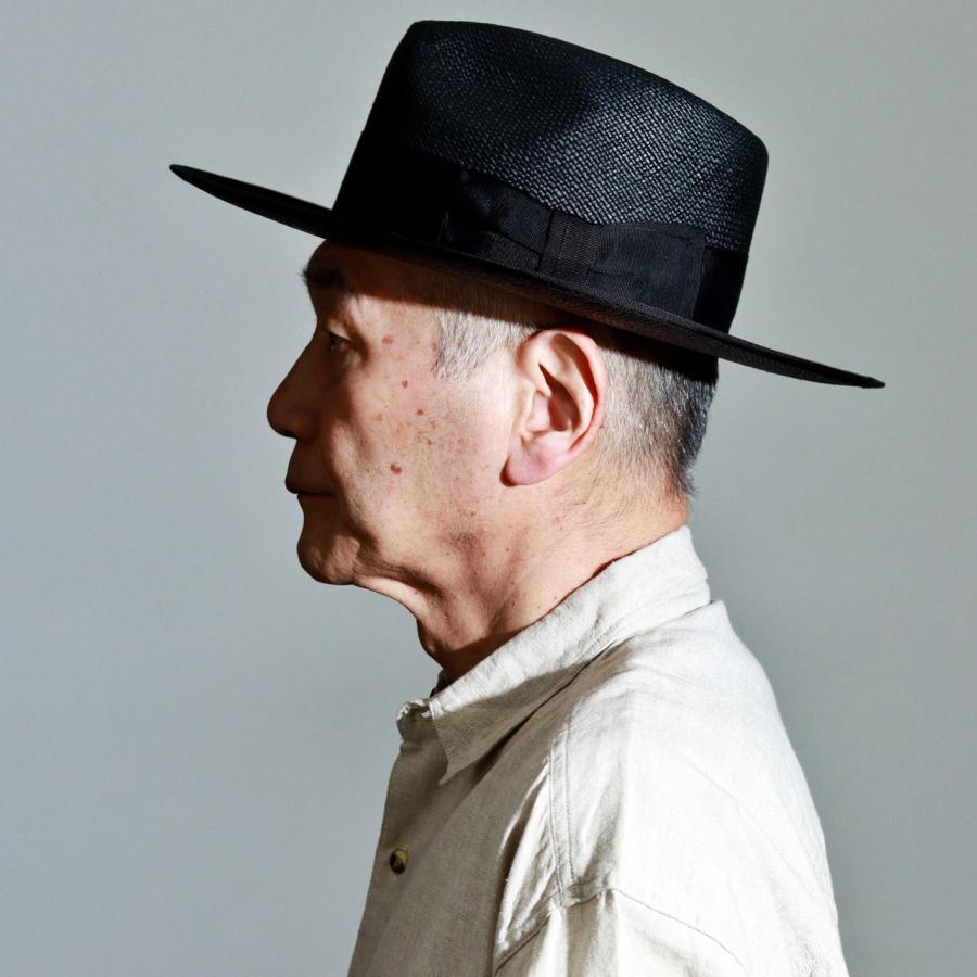 STETSON パナマ ハット ステットソン 黒 メンズ 帽子 トキヤ草