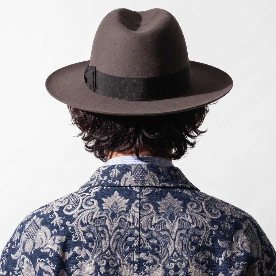 ステットソンMANHATTAN マンハッタン ワイドブリム　ダークグレー59CM STETSON（ステットソン） Manhattan ワイドブリムハット フェドラ 帽子
