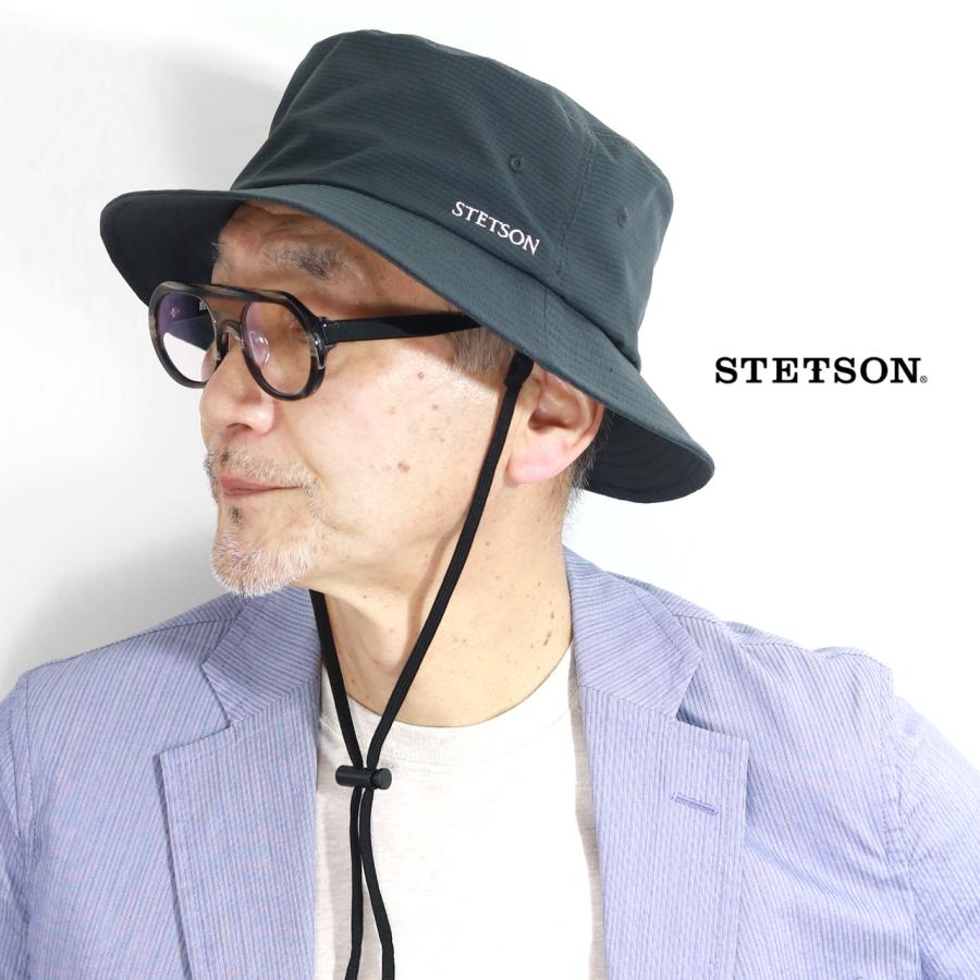 STETSON 帽子 メンズ ハット 紐付き COOL DOTS 撥水 軽量 STETSON 帽子 メンズ ハット 紐付き COOL DOTS 撥水 軽量
