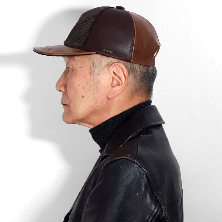 STETSON（ステットソン） 本革 キャップ 牛革 帽子 カウレザー 帽子