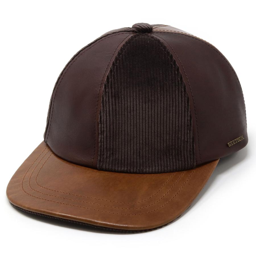 STETSON（ステットソン） 本革 キャップ 牛革 帽子 カウレザー 帽子