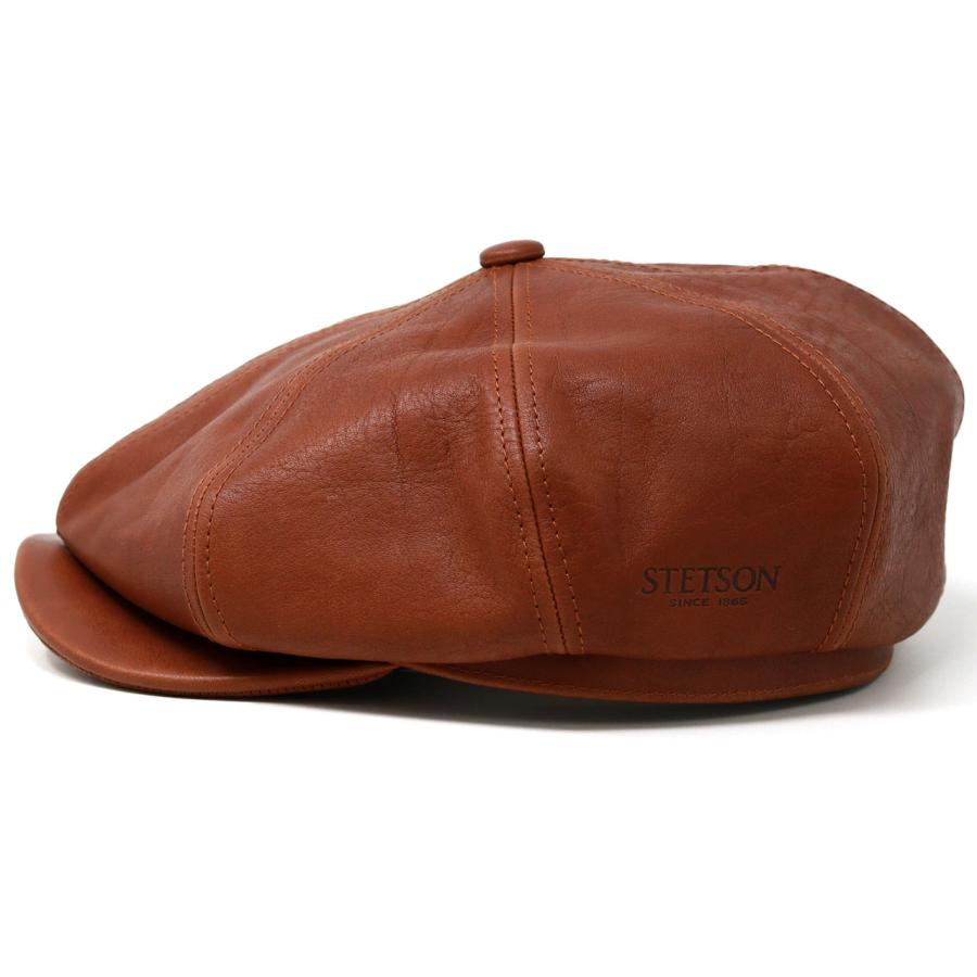 STETSON stetson レザー キャスケット 紳士帽 高級 ステットソン