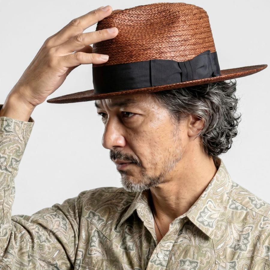 STETSON ステットソン 中折れハット ブラウン STETSON（ステットソン） ハット ロングブリム ブレードハット メンズ