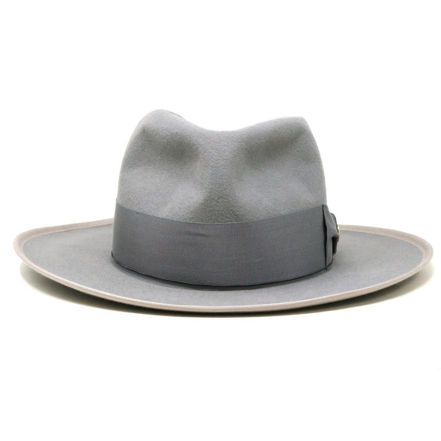 ステットソン オープンクラウン ハット メンズ STETSON フェルト ハット 日本製 ラビットファーフェルト 160周年 ロングブリム 高級クラシックハット 帽子の画像