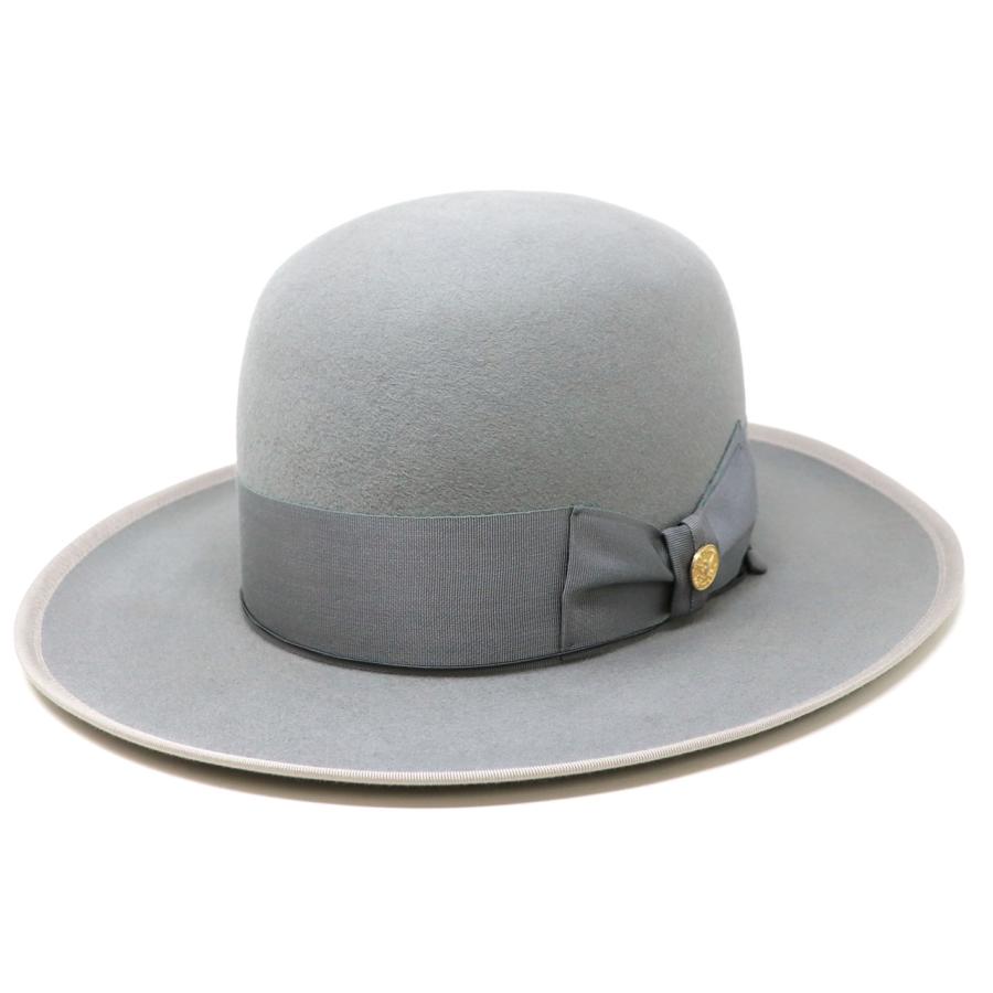 ステットソン オープンクラウン ハット メンズ STETSON フェルト ハット 日本製 ラビットファーフェルト 160周年 ロングブリム 高級クラシックハット 帽子の画像