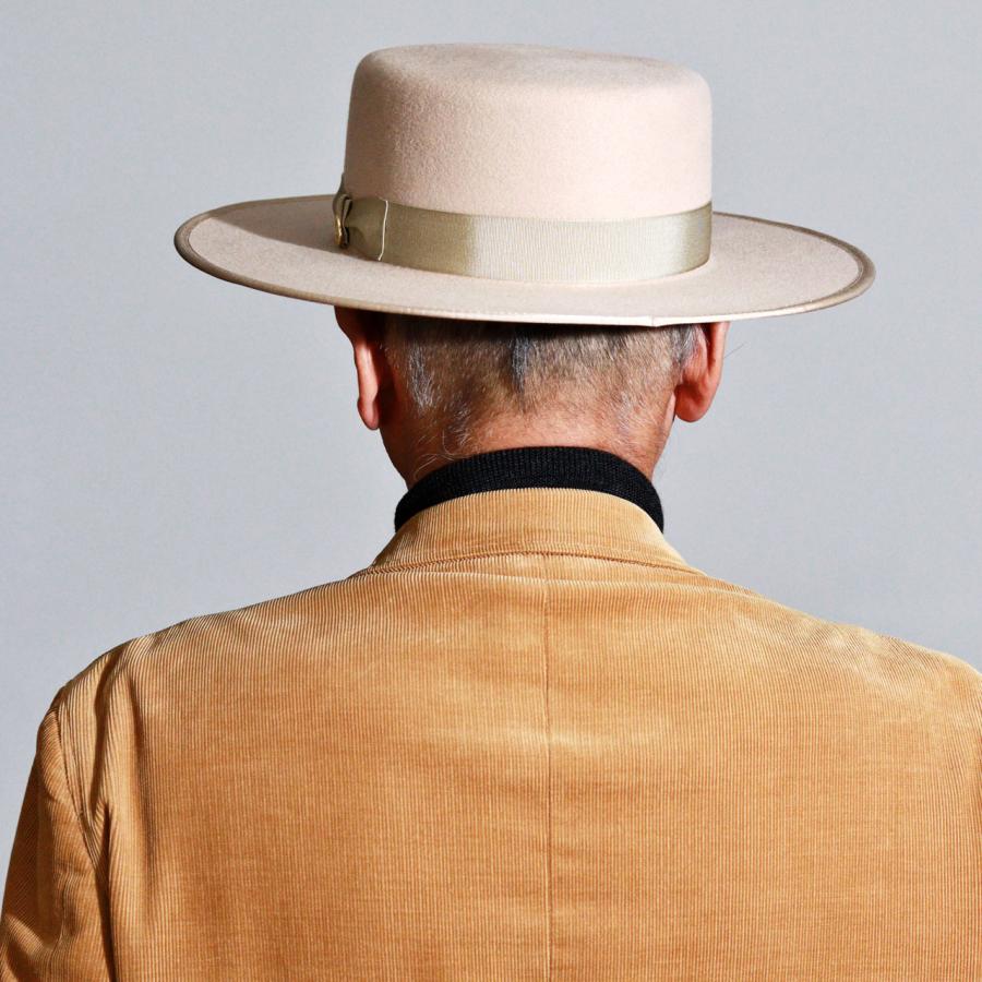 STETSON フェルトハット クリーム色 STETSON（ステットソン） フェルトハット 中折れ帽 オープンロード
