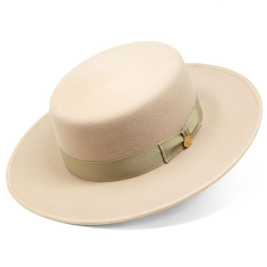 最終値下げ！STETSON フェルトハット ベージュ ウエスタンハット STETSON（ステットソン） ラビットファー フェルトハット メンズ 160