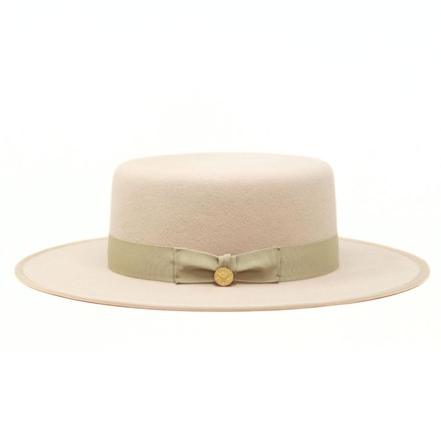 STETSON フェルトハット クリーム色 STETSON（ステットソン） ラビットファー フェルトハット メンズ 160