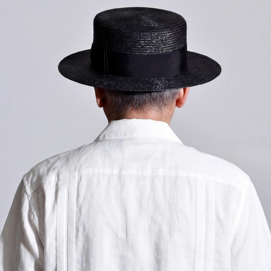 STETSON（ステットソン） カンカン帽 メンズ 麦 カンカン リボン