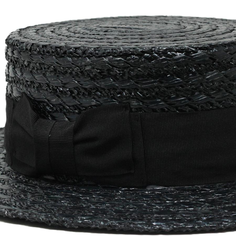 ブランド ハット カンカン帽 STETSON ボーターハット 麦 硬い ハナ麦 イタリア製 紺 ネイビー 父の日｜elehelm-hatstore｜05