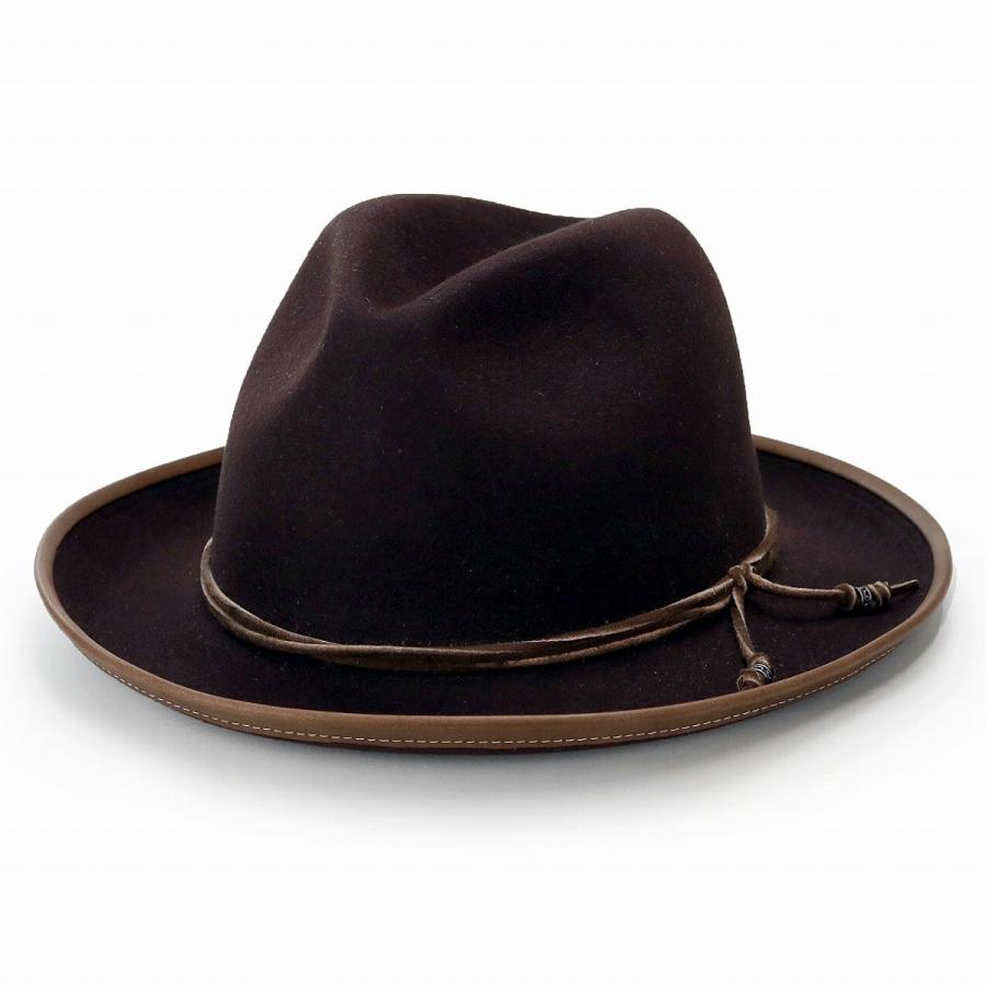 ♭︎ステットソンSTETSON 黒タグ 高級 ハット 帽子メンズ ダークブラウン ♭︎ステットソンSTETSON 黒タグ 高級 ハット 帽子メンズ ダークブラウン