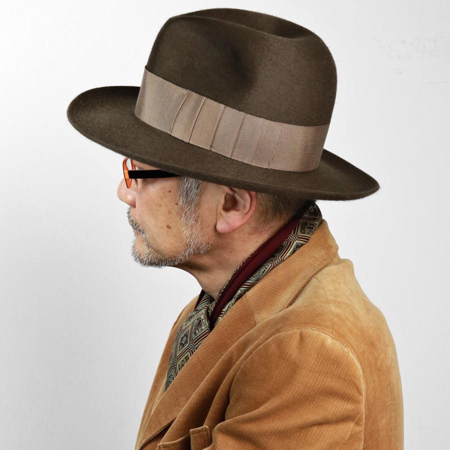 STETSON ファーフェルト ハット 帽子 高級 オープンクラウン