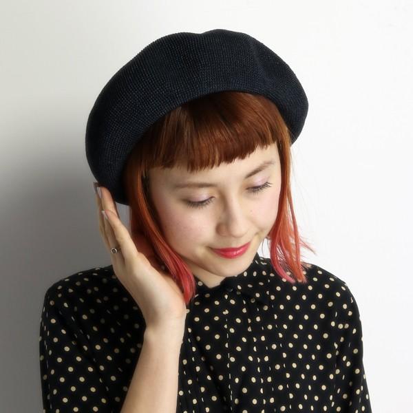 サマーベレー 涼しい メンズ ベレー ゆったり クリスピーベレー 帽子 レディース シンプル ユニセックス 大きめ beret ブラック｜elehelm-hatstore