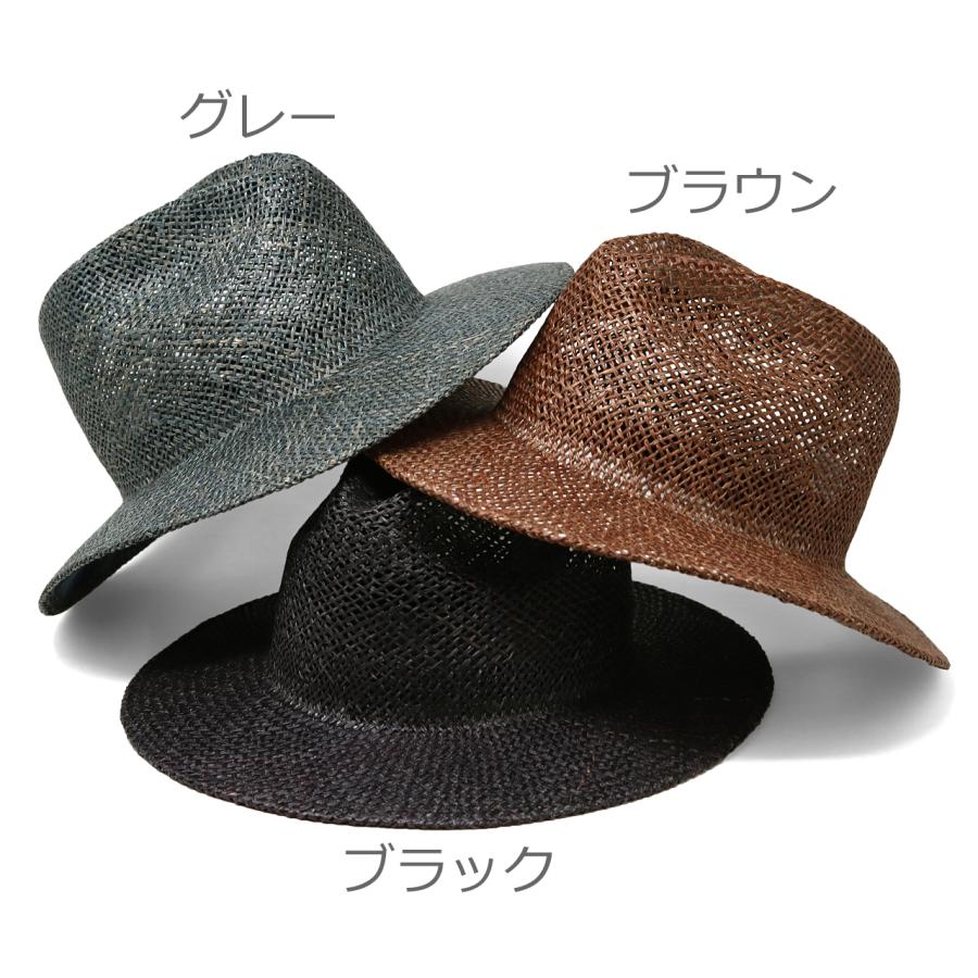 中折れハット 日よけ サンシェード付き 麦わら帽子 メンズ タレ付き