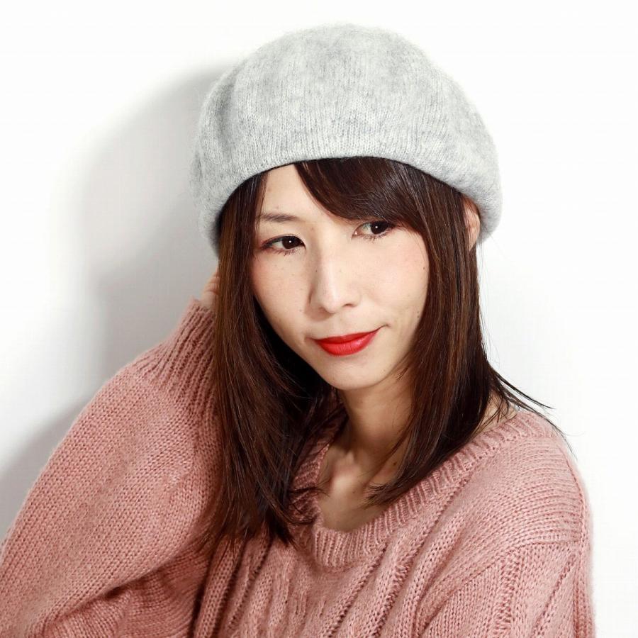 モヘア ニット アンゴラ レディース 帽子 ベレー サイズ調節 温かい 軽い ベレー帽 冬 ファッション アウトドア 可愛い 帽子 ライトグレー :sm-596k501-075:ELEHELM帽子通販専門店 通販 ベレー帽 グレー