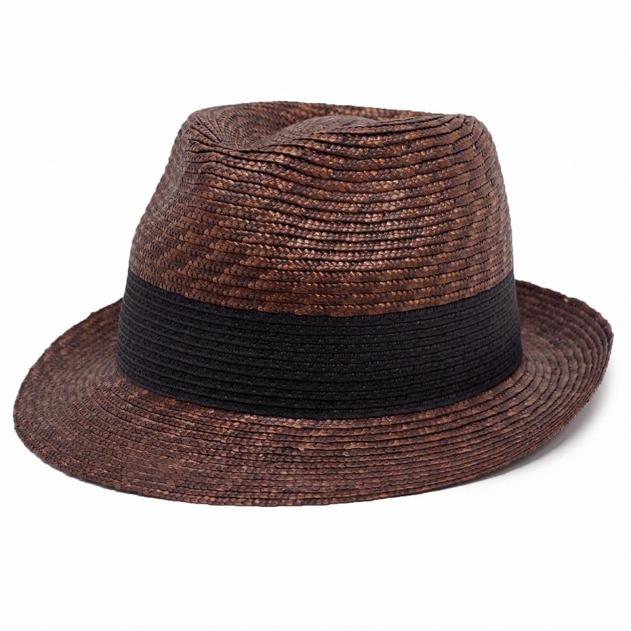 【最高級】 Dave Brown フェドラハット 中折れ帽 ビンテージ ブラウン Borsalino】ブラウン (57cm) ヴィンテージフェドラハット