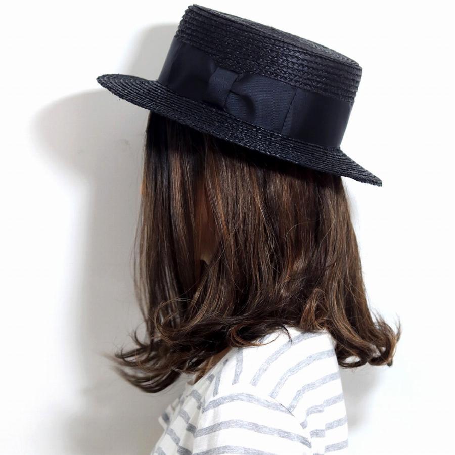 ボーターハット ハット カンカン帽 ラフィア 天然素材 麦わら帽子