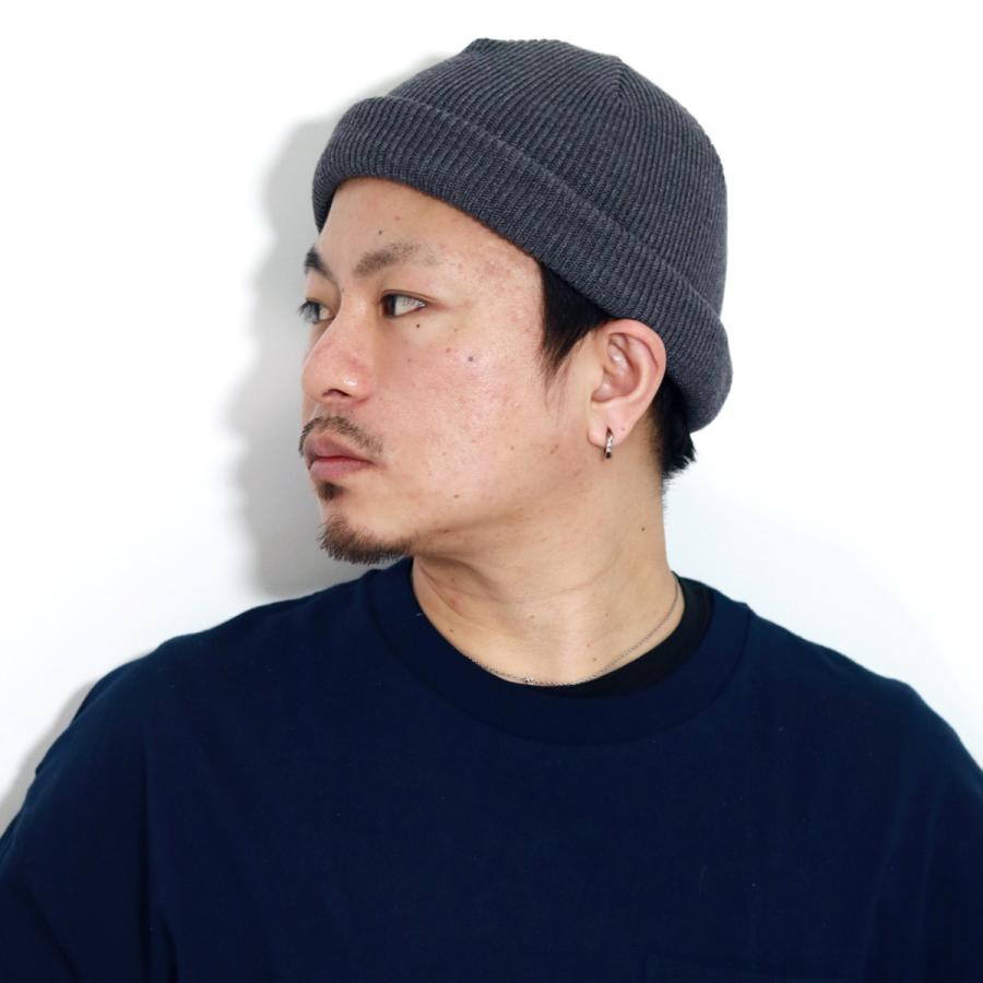 ニット帽 春 秋 冬 フィッシャーマン ロールキャップ 長さを調整