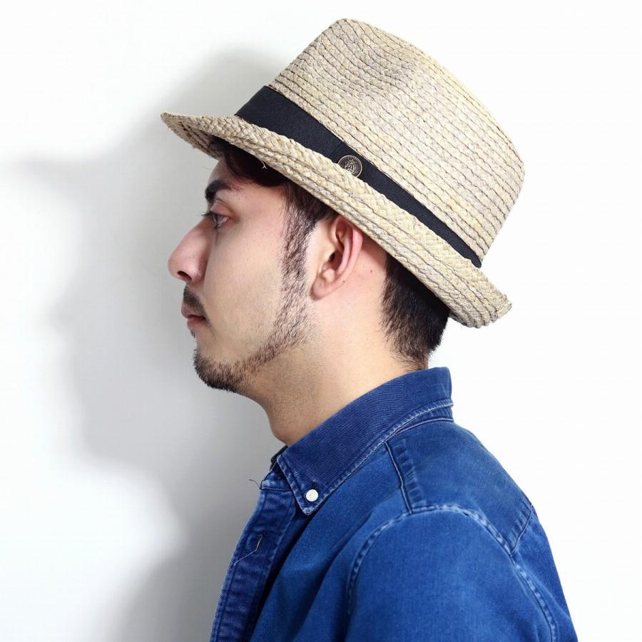 ストローハット 中折れ ラフィア メンズ 春夏 帽子 クラシカル