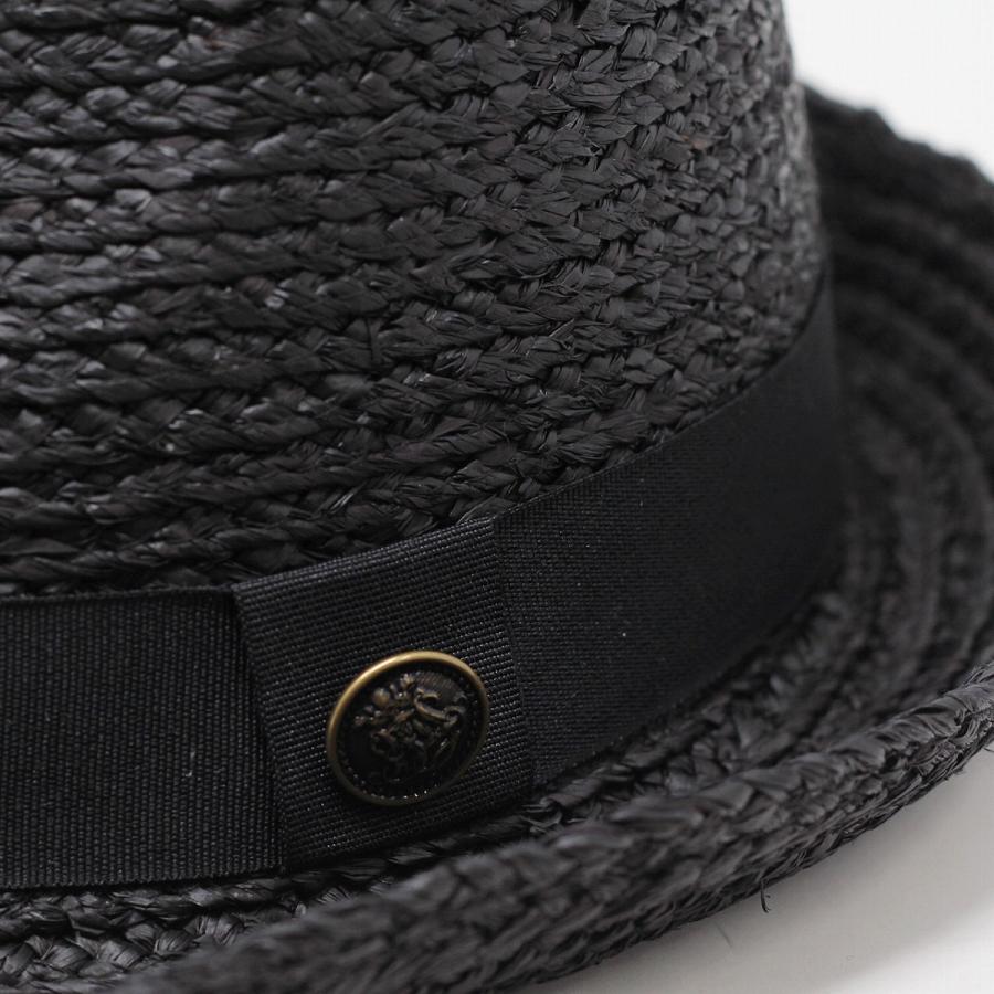 ハット 麦わら帽子 中折れハット ラフィア メンズ 春夏 ストローハット