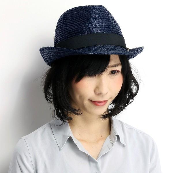 中折れ 春夏 ストローハット 天然草 ハット ラフィア メンズ