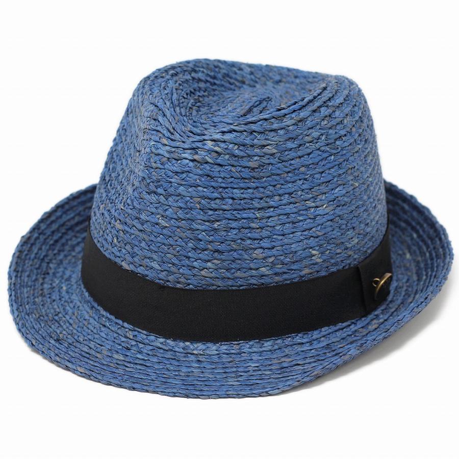 未使用タグ付き ラックオブカラー Fedora 麦わら帽子 中折れハット S/M ハット 中折れハット 麦わら帽子 ラフィア素材 メンズ レディース