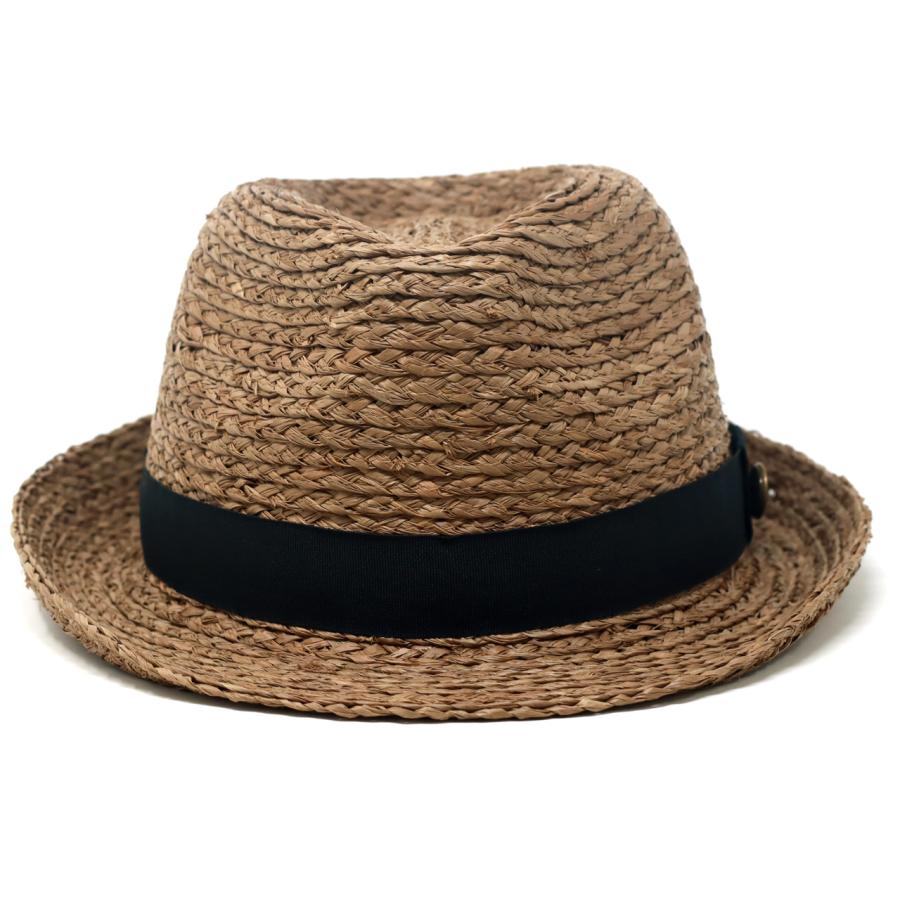 ハット 夏 麦わら帽子 ラフィア ブレードハット メンズ 中折れ