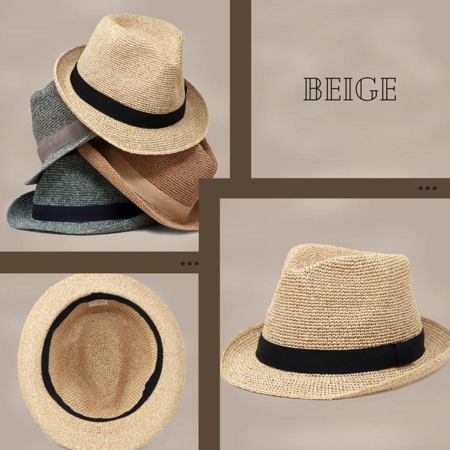 麦わら帽子 春夏 中折れハット メンズ ストローハット 折りたたみ