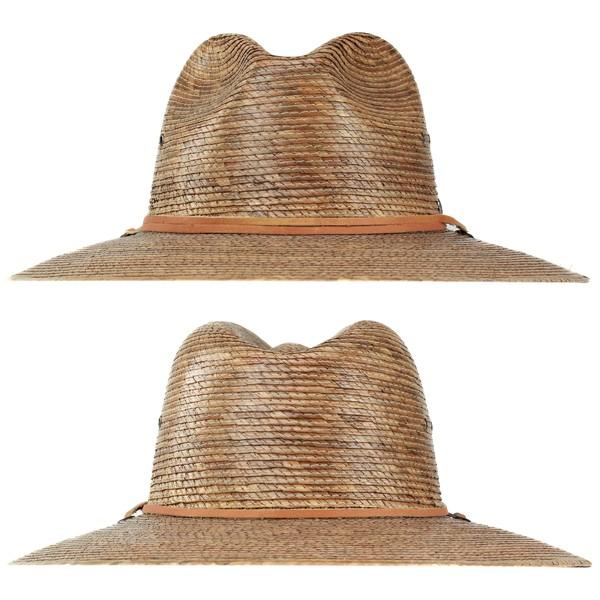 ツバ広 中折れハット ステットソン ハット 夏 サファリ あご紐 レザー ステインパーム stetson RUSTIC 茶 ブラウン｜elehelm-hatstore｜03