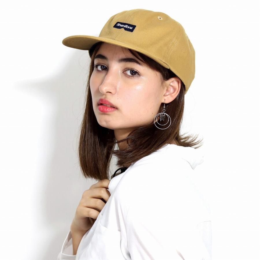 メンズ シンプル ストリート ロゴキャップ ベージュ キャップ