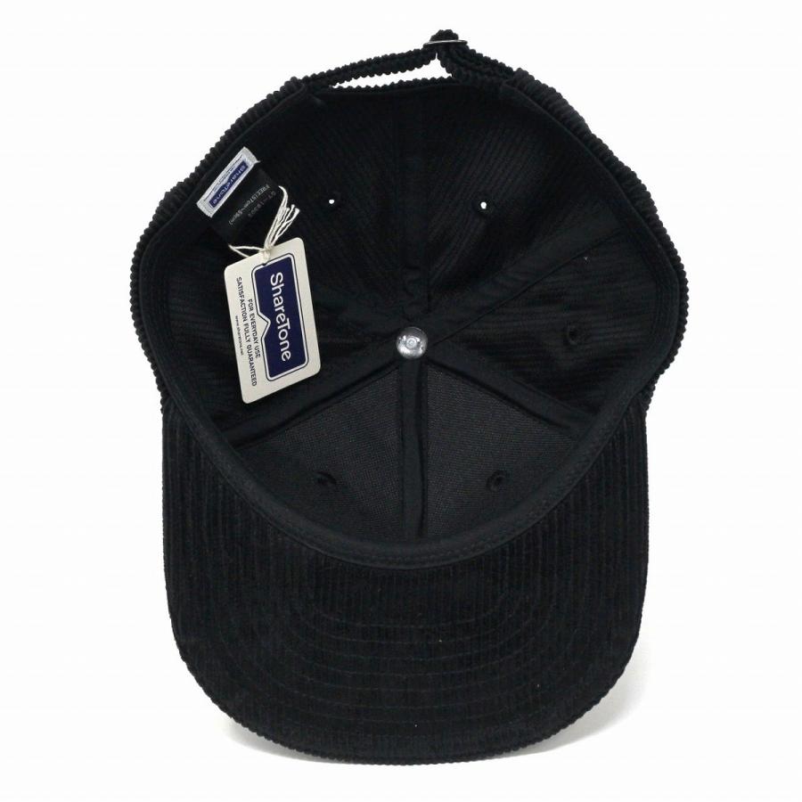 コーデュロイ キャップ メンズ sharetone ブラック 秋 冬 帽子