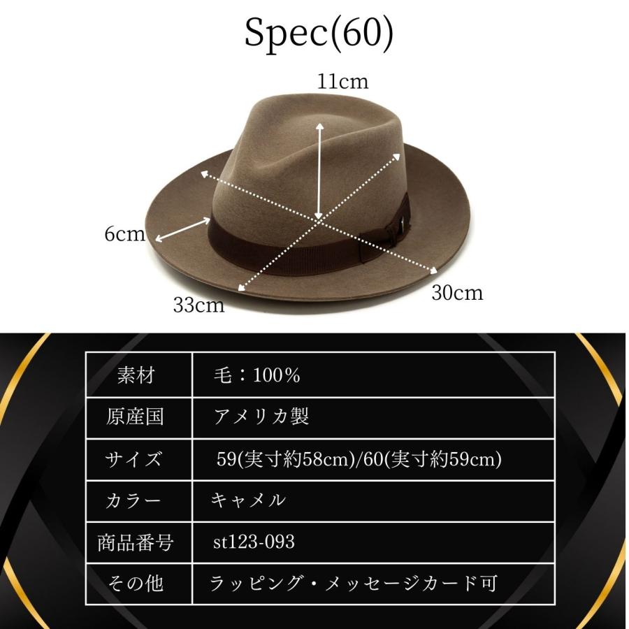 STETSON stetson ハット CHATHAM WOOL メンズ 中折れハット 高級 紳士