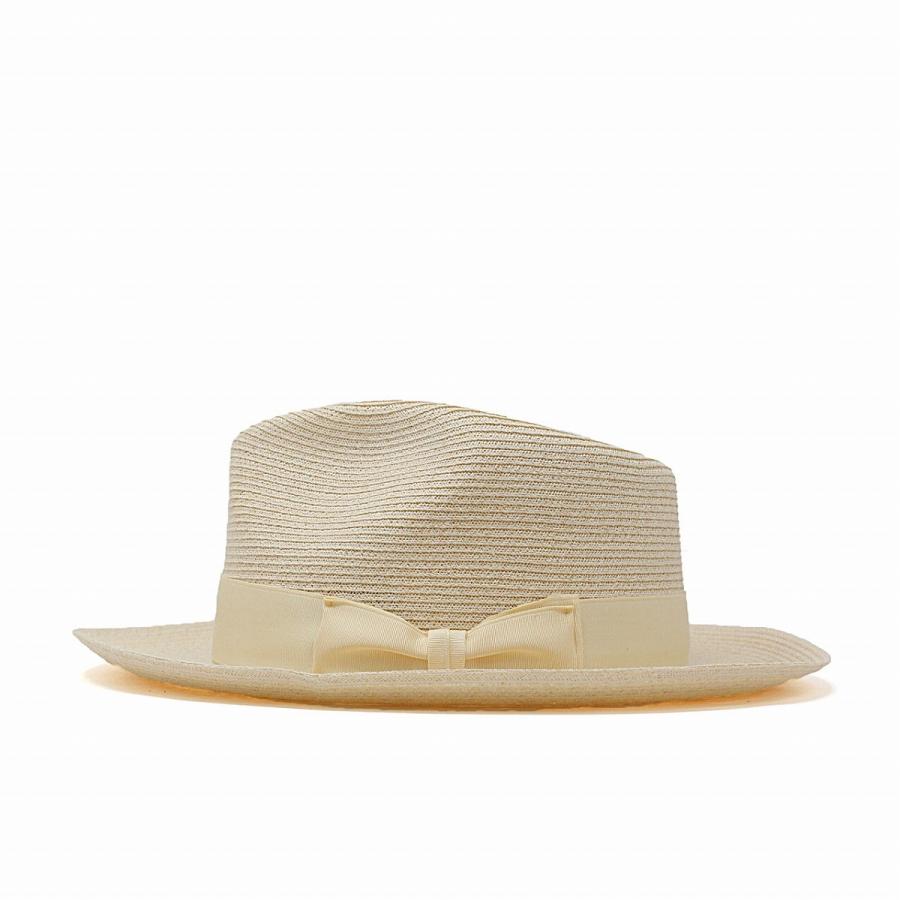 STETSON ベージュ ストローハット ネイビーリボン STETSON ベージュ ストローハット ネイビーリボン 楽天市場