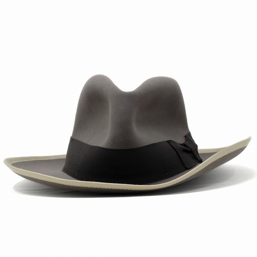 復刻 ビンテージ ステットソン ハット アメリカ ヴィンテージステットソン 復刻モデル フェルトハット STETSON WHIPPET ReproModel チャコールグレー｜elehelm-hatstore｜03