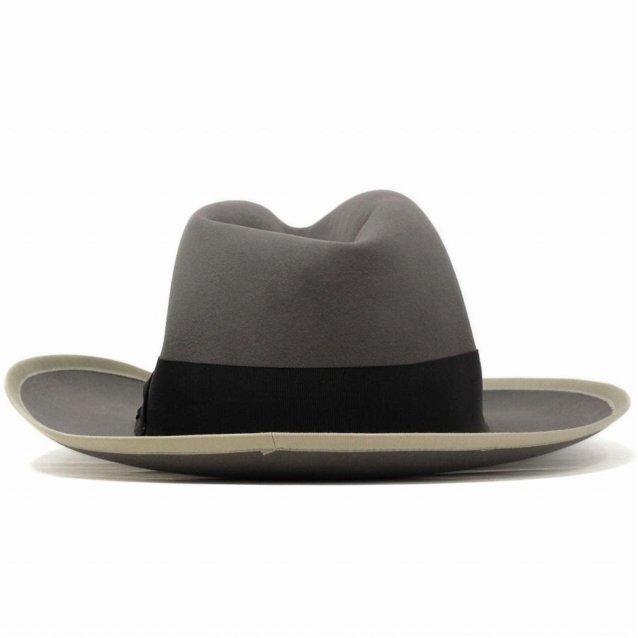 復刻 ビンテージ ステットソン ハット アメリカ ヴィンテージステットソン 復刻モデル フェルトハット STETSON WHIPPET ReproModel チャコールグレー｜elehelm-hatstore｜04