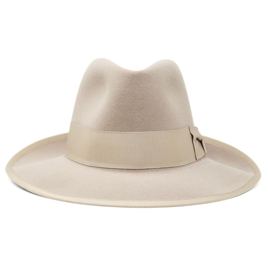 STETSON ラビットファー フェルトハット メンズ ステットソン オープンクラウン 日本限定 復刻モデル 高級 ライトベージュ アメリカ製 プレミアム 中折れ帽の画像
