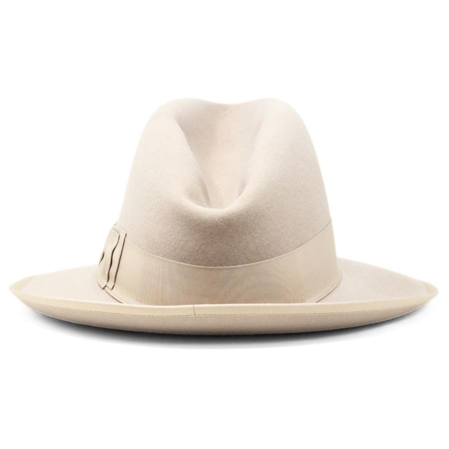 STETSON ラビットファー フェルトハット メンズ ステットソン オープンクラウン 日本限定 復刻モデル 高級 ライトベージュ アメリカ製 プレミアム 中折れ帽の画像
