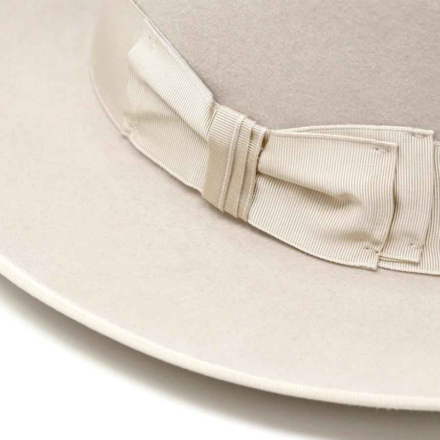 STETSON ラビットファー フェルトハット メンズ ステットソン オープンクラウン 日本限定 復刻モデル 高級 ライトベージュ アメリカ製 プレミアム 中折れ帽の画像