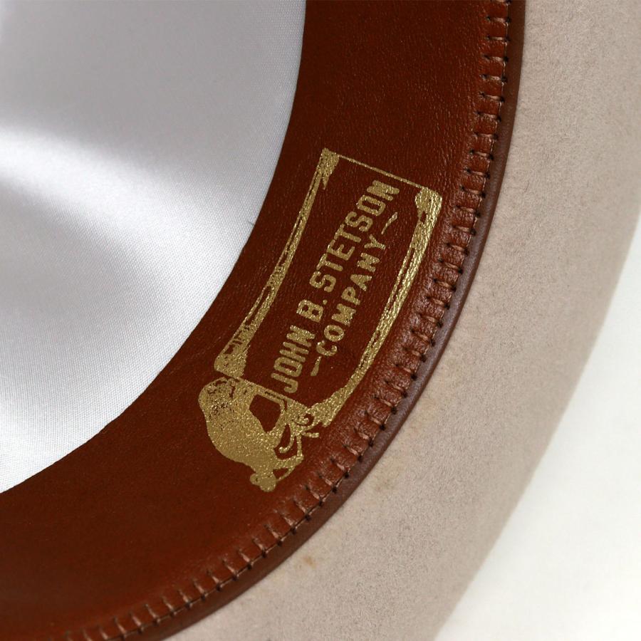 STETSON ラビットファー フェルトハット メンズ ステットソン オープンクラウン 日本限定 復刻モデル 高級 ライトベージュ アメリカ製 プレミアム 中折れ帽の画像