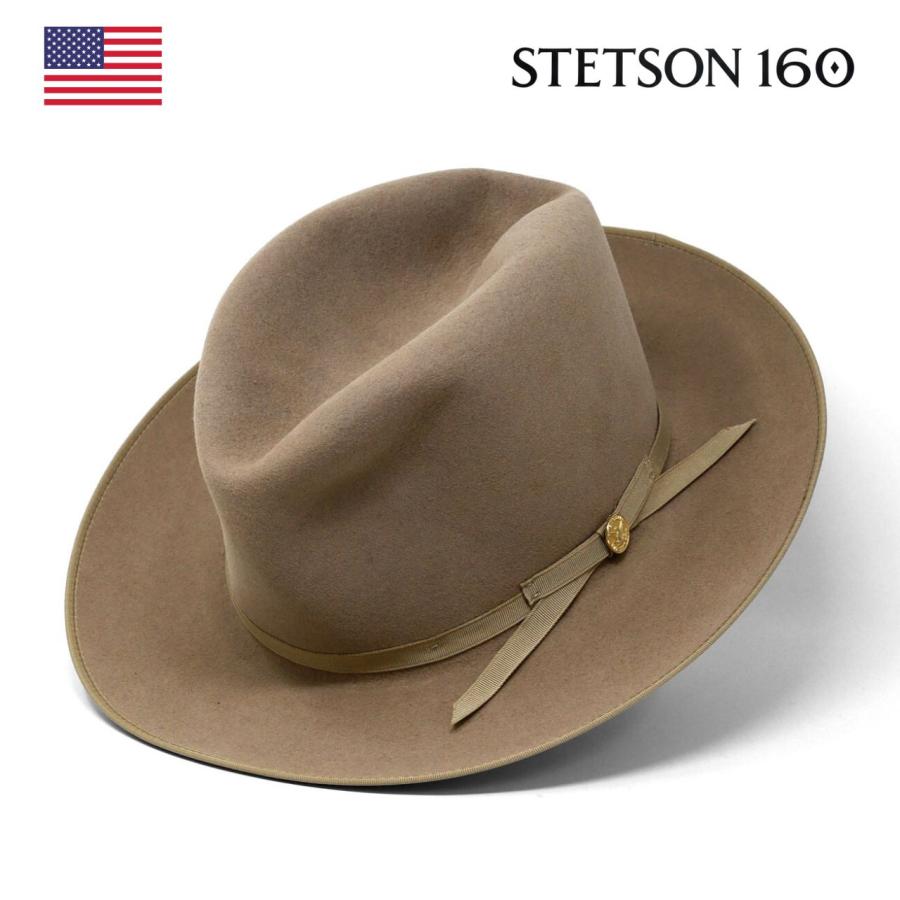 最終値下げ！STETSON フェルトハット ベージュ ウエスタンハット STETSON（ステットソン） フェルトハット 中折れ帽 オープンロード