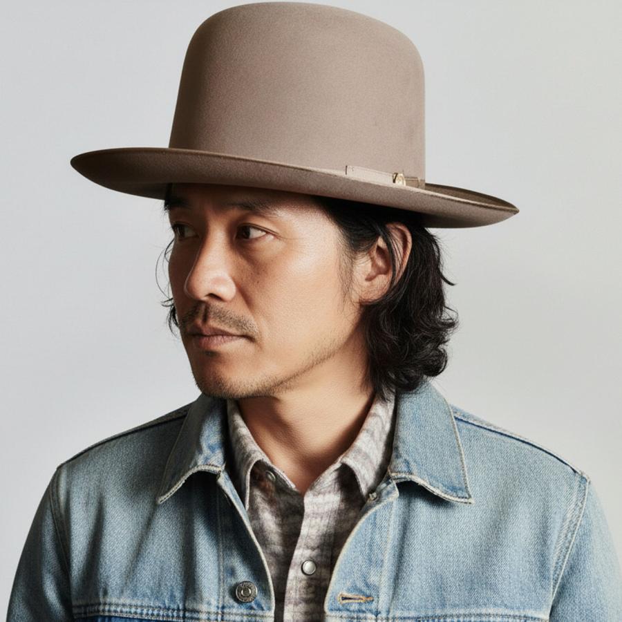 STETSON フェルトハット クリーム色 STETSON（ステットソン） フェルトハット 中折れ帽 オープンロード
