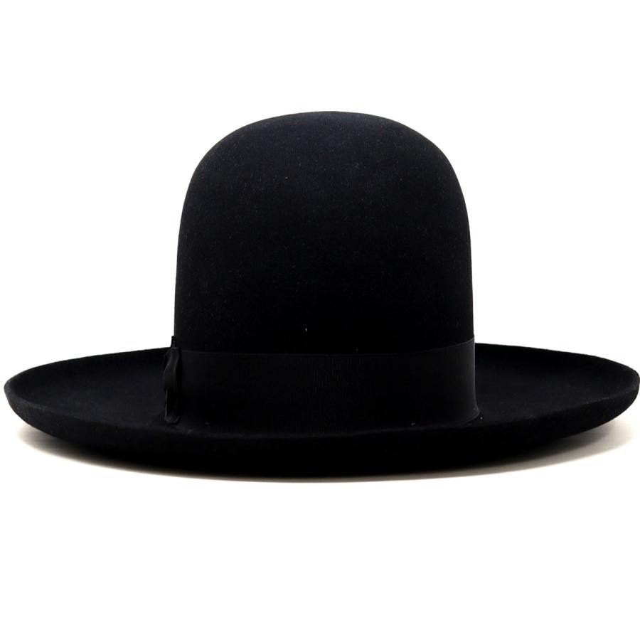 ステットソン BOSS STETSON フェルトハット メンズ 160周年 限定モデル ラビットファーフェルト オープンクラウン 復刻 高級 ブラック アメリカ製 レディースの画像